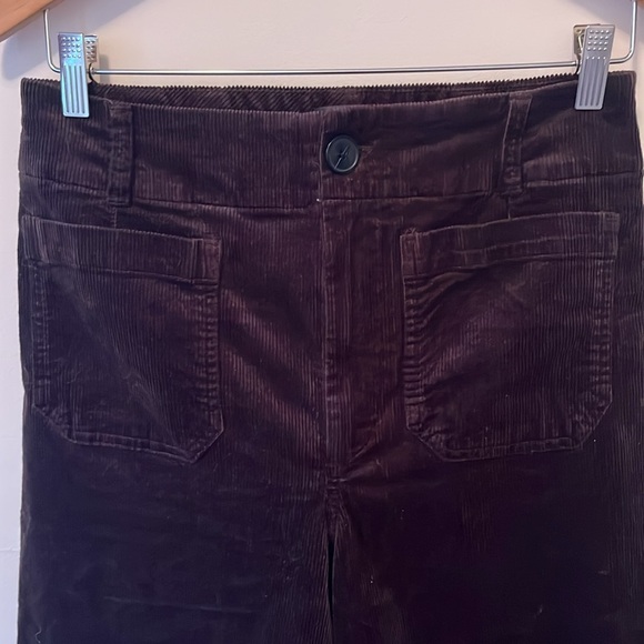 Anthropologie The Colette Cropped Wide-Leg Pants Corduroy Edition Size 28 NWT - Picture 7 of 15